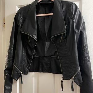 Black leather jacket